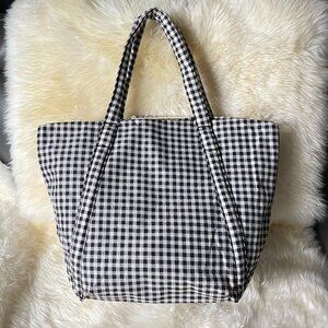 NWT Baggu Cloud Bag - Black & White Gingham